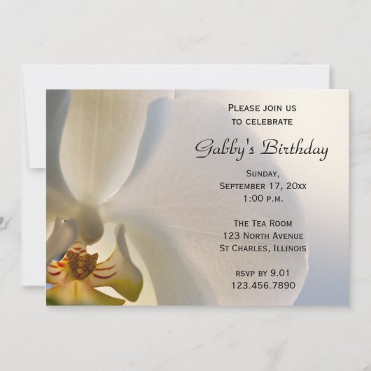 オーキッドエレガンスバースデーパーティー 招待状 (正面)