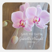 オーキッドエレガンス素朴バーンウェディングザデイト スクエアシール (正面)