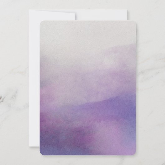 オーキッドエレガント赤ちゃんシャワーの招待の水色 招待状 (裏面)