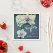 オーキッドオンブルーカスタムブライダルシャワー スタンダードカクテルナプキン (インサイチュ)