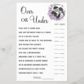 オーキッドオーバーまたは下のブライダルシャワーゲームカード チラシ (正面)