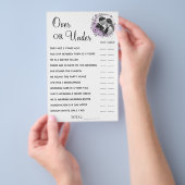 オーキッドオーバーまたは下のブライダルシャワーゲームカード チラシ (ハンドル)