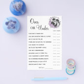 オーキッドオーバーまたは下のブライダルシャワーゲームカード チラシ (シングル)