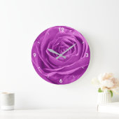 オーキッドカラーバラ抽象芸術花の写真 ラージ壁時計 (ホーム)
