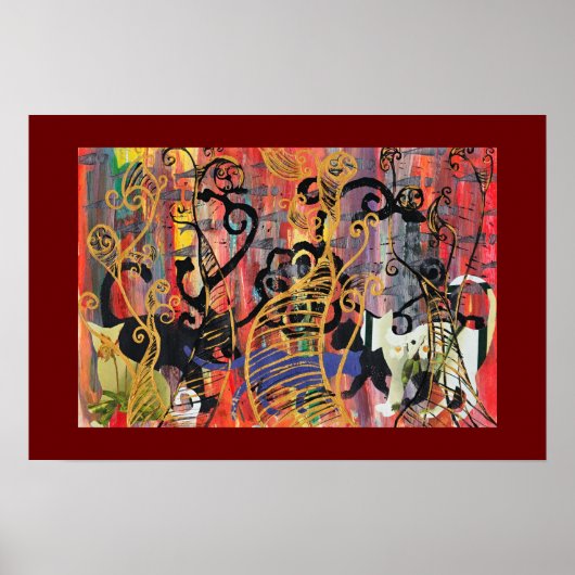 オーキッドキャッツプリント ポスター (正面)