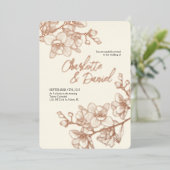 オーキッドゴールデンモーメント |のフォイル結婚招待状 箔招待状 (立ち正面)