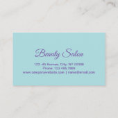 オーキッドサロンスパマッサージアロマセラピーアポイントメント 予約カード (裏面)