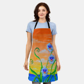 オーキッドサンセット エプロン (着用した状態)