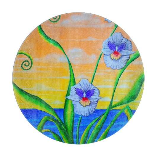 オーキッドサンセット カッティングボード (正面)