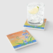 オーキッドサンセット ストーンコースター (横)