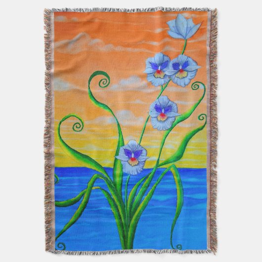 オーキッドサンセット スローブランケット (正面縦)