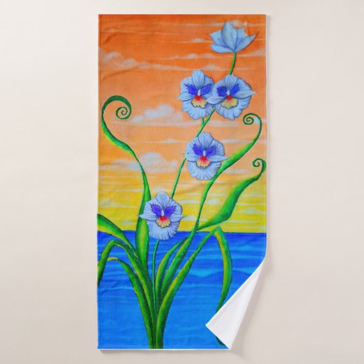 オーキッドサンセット バスタオル (バスタオル)