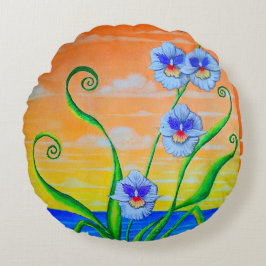 オーキッドサンセット ラウンドクッション