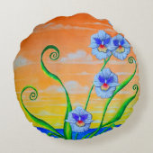 オーキッドサンセット ラウンドクッション (裏面)