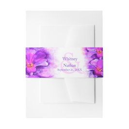 オーキッドスタイルのルーズウォーターの色の固定バンド 招待状ベリーバンド