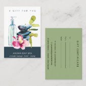 オーキッドストーンスパマッサージセラピーギフト券 名刺 (正面/裏面)