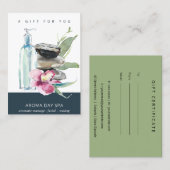 オーキッドストーンスパマッサージセラピーギフト券 名刺 (正面/裏面)