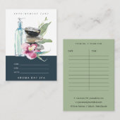 オーキッドストーン海軍の水色スパマッサージセラピー 予約カード (正面/裏面)