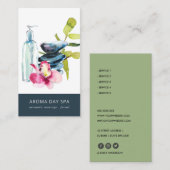 オーキッドストーン海軍の水色スパマッサージセラピー 名刺 (正面/裏面)