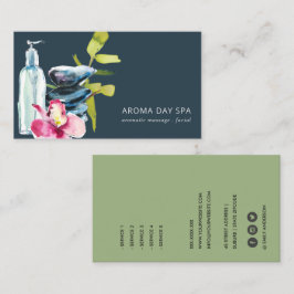 オーキッドストーン海軍の水色スパマッサージセラピー 名刺