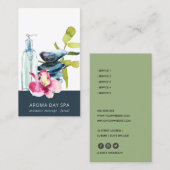 オーキッドストーン海軍の水色スパマッサージセラピー 名刺 (正面/裏面)