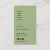 オーキッドストーン海軍の水色スパマッサージセラピー 名刺 (裏面)