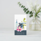 オーキッドストーン海軍の水色スパマッサージセラピー 名刺 (スタンド正面)