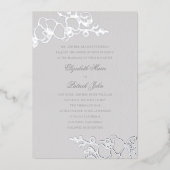 オーキッドタイムレスクラシックアイボリーフォーマル結婚ズ 箔招待状 (正面)