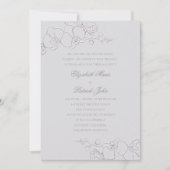 オーキッドタイムレスフェイクフォーマルアイボリークラシック結婚ズ 招待状 (正面)