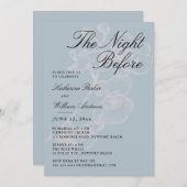 オーキッドダスティブルーナイトリハーサルディナー前 招待状 (正面/裏面)