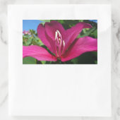 オーキッドツリーブロッサムトロピカルフローラ 長方形シール (バッグ)