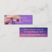 オーキッドデザイン2 Mauveプロファイルカード スキニー名刺 (正面/裏面)