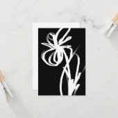 オーキッドノワール:抽象芸術ブラック&ホワイト カード (正面/裏面インサイチュ)