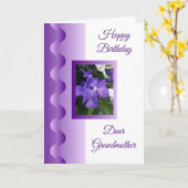 オーキッドパーソナライズされた祖母誕生日 カード (黄色い花)