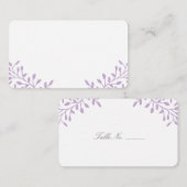 オーキッドパープルシークレット庭園の結婚式座席表 プレイスカード (正面/裏面)