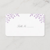 オーキッドパープルシークレット庭園の結婚式座席表 プレイスカード (裏面)