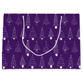 オーキッドパープ王室のリュースクリスマスウィンターワンダーランド ラージペーパーバッグ (正面)