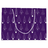 オーキッドパープ王室のリュースクリスマスウィンターワンダーランド ラージペーパーバッグ (裏面)