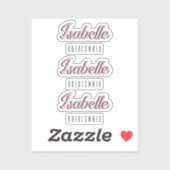 オーキッドピンク 3D ユニークな名前 ブライズメイド   シール (シート)