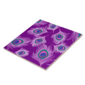 オーキッドピーコックフェザーズオンアメジストパープル タイル (側面)