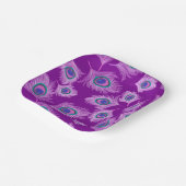 オーキッドピーコックフェザーズオンアメジストパープル ペーパープレート (傾斜あり)