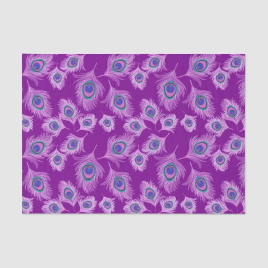 オーキッドピーコックフェザーズオンアメジストパープル 薄葉紙 (正面)