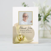 オーキッドフラワーオンホワイト葬儀記念悔やみや弔慰 サンキューカード (スタンド正面)