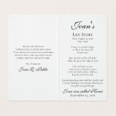 オーキッドフラワーオンホワイト葬儀記念祈りの言葉 名刺 (内部フラット)