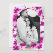 オーキッドフラワーズエレガントフローラブライダルシャワー 招待状 (裏面)