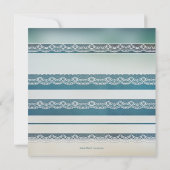 オーキッドフラワーズビーチとレース目的地の結婚式 招待状 (裏面)