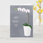 オーキッドフラワーズマザーズデイフローライラストレーション カード (黄色い花)