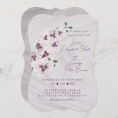 オーキッドフラワーズ結婚式招待状カード 招待状 (正面/裏面)