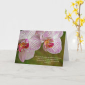 オーキッドフラワーズ聖なる書物、 経典カード詩編138:8 カード (黄色い花)