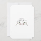 オーキッドフラワーズ開花書道ランジェリーシャワー 招待状 (裏面)